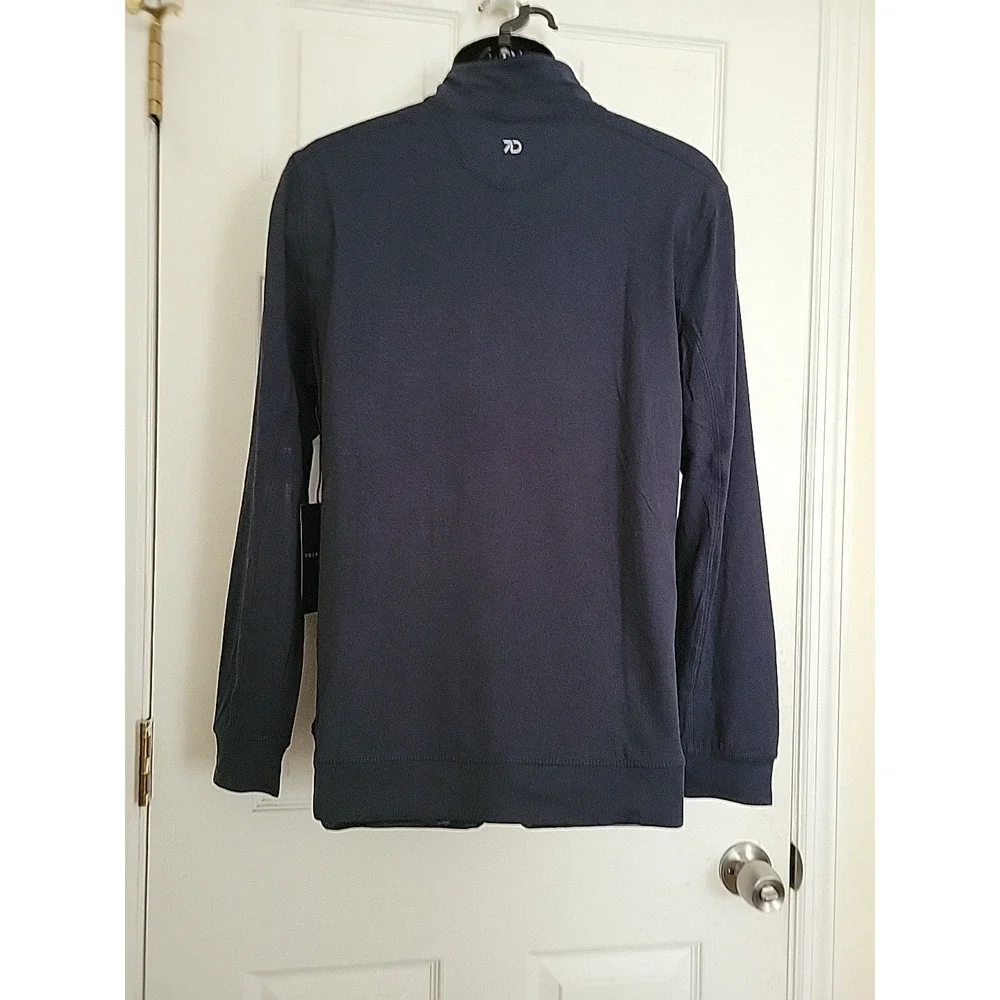 7 Diamonds Core Performance Quarter Zip Mens Small Navy Blue Pockets NWT